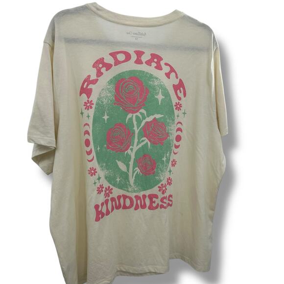 Macy's Rebellious One Radiate Kindness Graphic T-Shirt Plus Size 3X Boho Magic - Picture 1 of 8